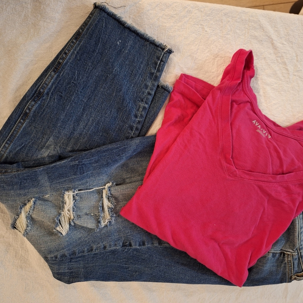 Ava and Viv V neck T-shirt Size 3x